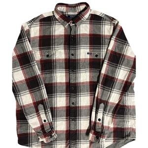 Polo by Ralph Lauren Black and Red Plaid Casual Button Down Shirt